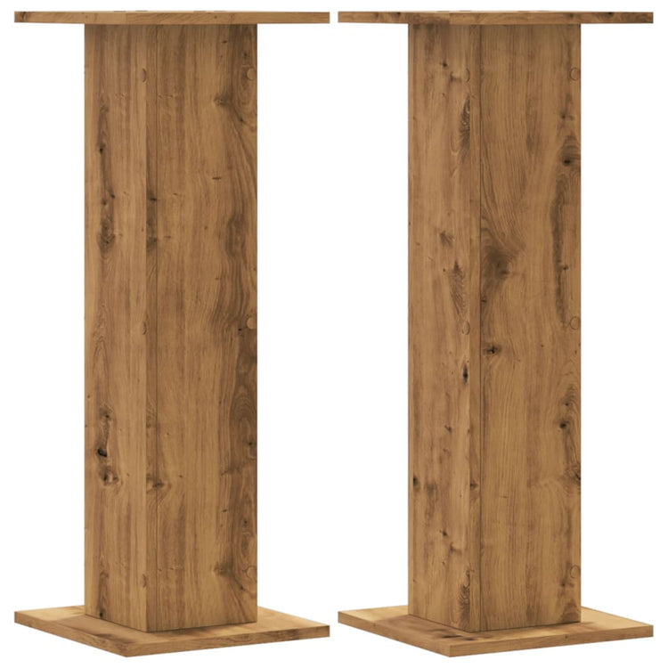 VidaXL supports d'enceintes 2 pcs 30x30x80 cm bois, couleur chêne artisanal