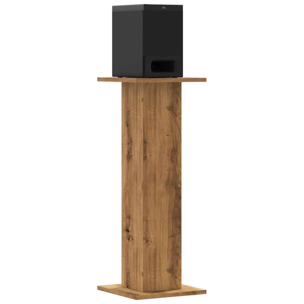 VidaXL supports d'enceintes 2 pcs 30x30x80 cm bois, couleur chêne artisanal