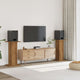 VidaXL supports d'enceintes 2 pcs 30x30x80 cm bois, couleur chêne artisanal
