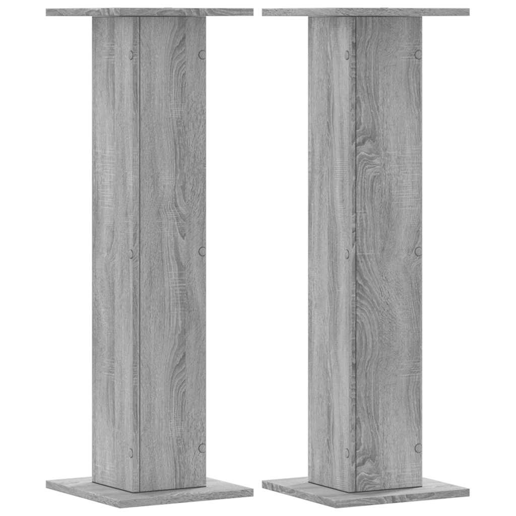Le haut-parleur Vidaxl comprend 2 PCS 30x30x95 cm en bois de bois de gris sonoma