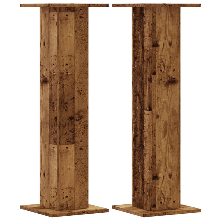 VidaXL supports d'enceintes 2 pcs 30x30x95 cm bois traité, couleur bois ancien