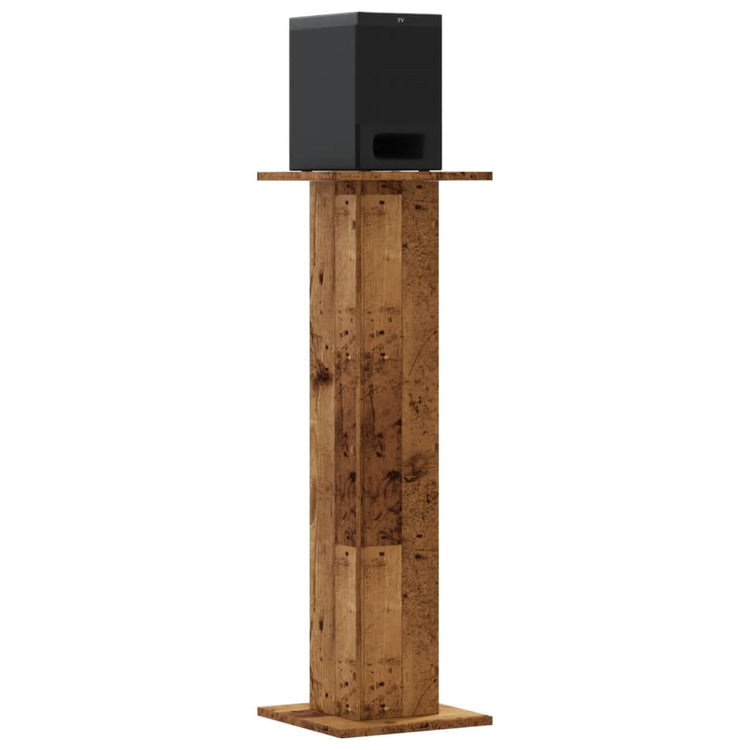 VidaXL supports d'enceintes 2 pcs 30x30x95 cm bois traité, couleur bois ancien