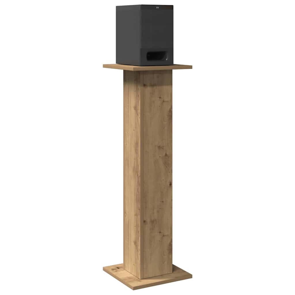 VidaXL supports d'enceintes 2 pcs 30x30x95 cm bois, couleur chêne artisanal