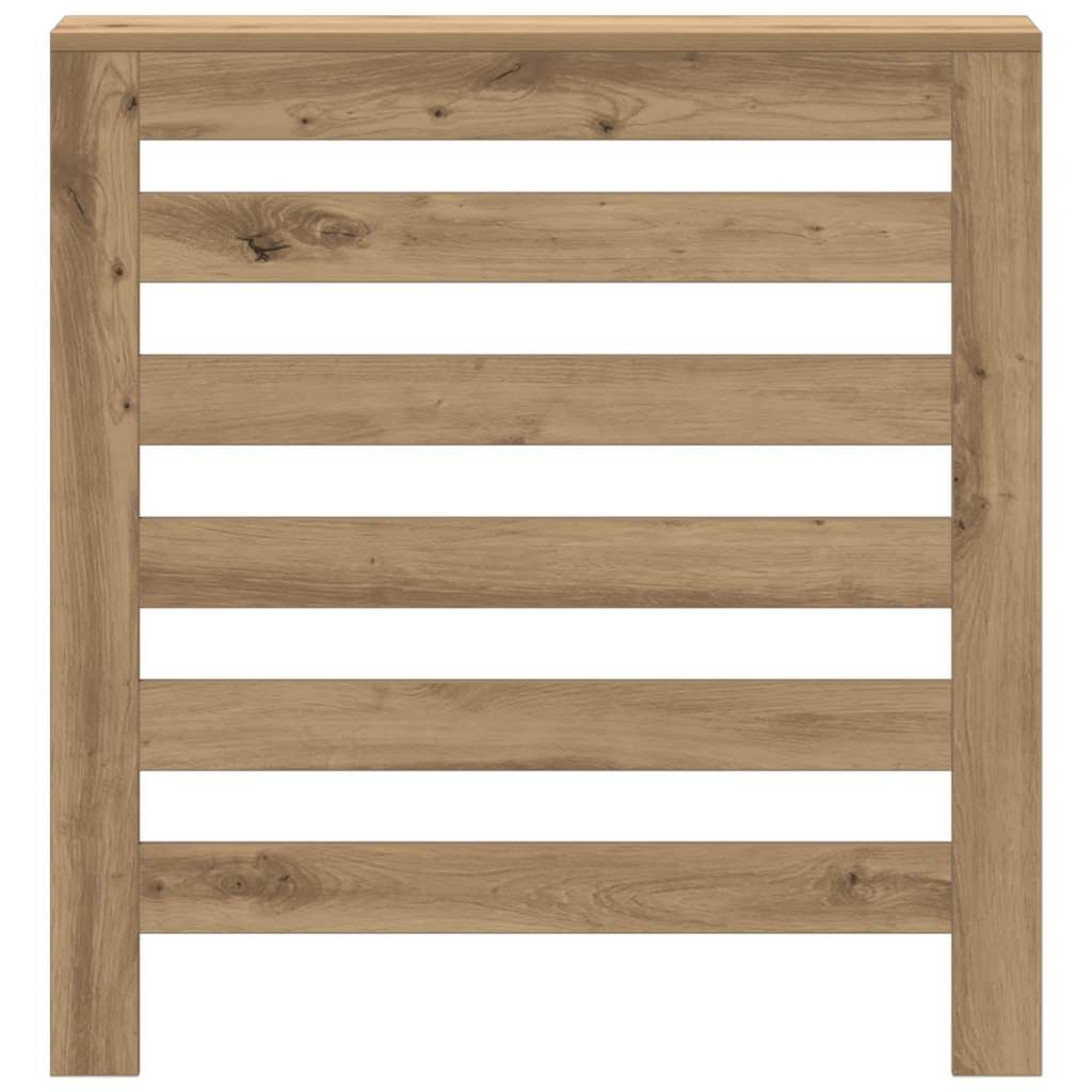 Caisson de radiateur Vidaxx 78x20x82 cm en bois ouvragé, coloris chêne artisanal