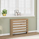 Caisson de radiateur Vidaxx 104x20x82 cm en bois ouvragé, coloris chêne artisanal