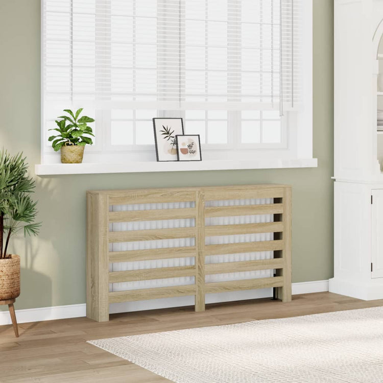 Vidaxl Radiatorom Construction 149x20x82 cm Bois de chêne sonoma en bois -colore