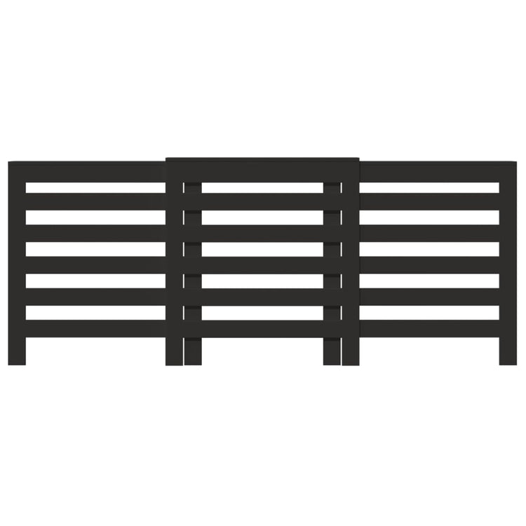 Construction de radiatorom vidaxl 205x21.5x83,5 cm Bois transformé noir