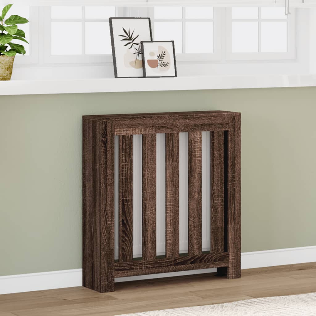 Vidaxx caisson de radiateur 78x20x82 cm bois d'ingénierie, chêne brun