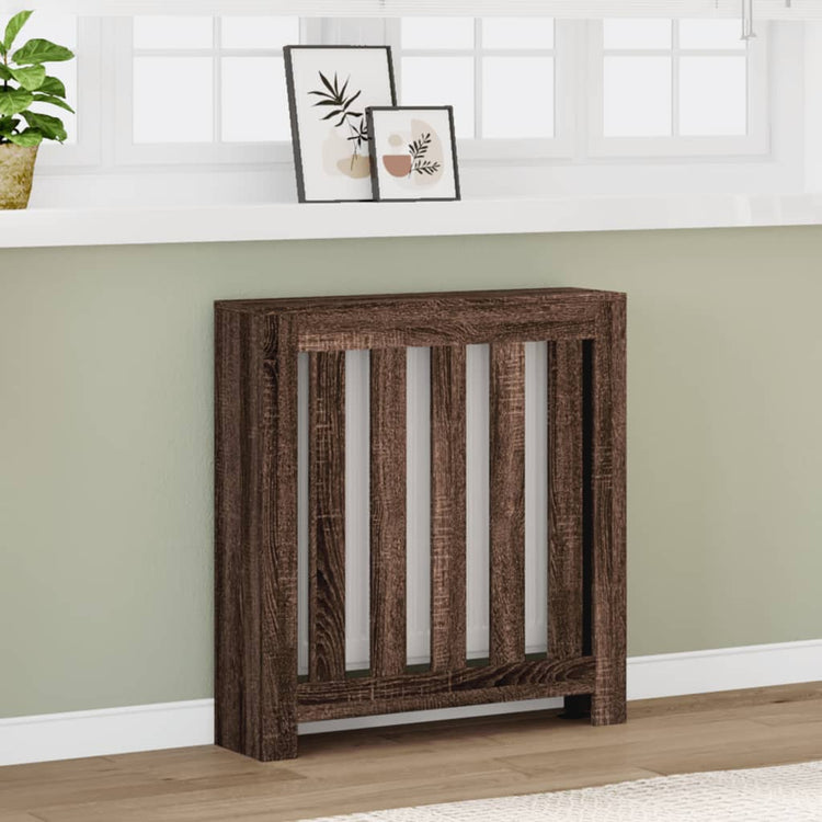 Vidaxx caisson de radiateur 78x20x82 cm bois d'ingénierie, chêne brun
