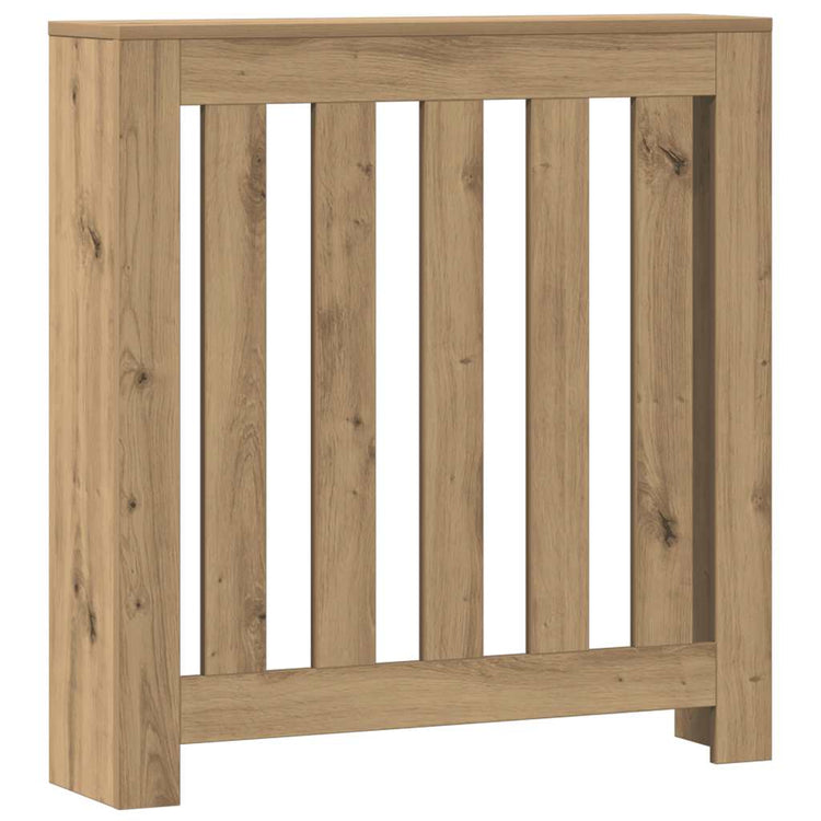 Caisson de radiateur Vidaxx 78x20x82 cm en bois ouvragé, coloris chêne artisanal