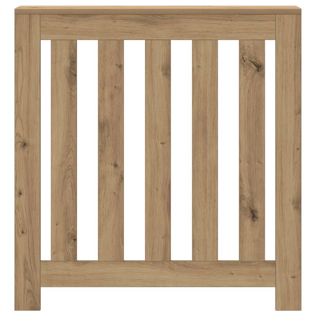 Caisson de radiateur Vidaxx 78x20x82 cm en bois ouvragé, coloris chêne artisanal