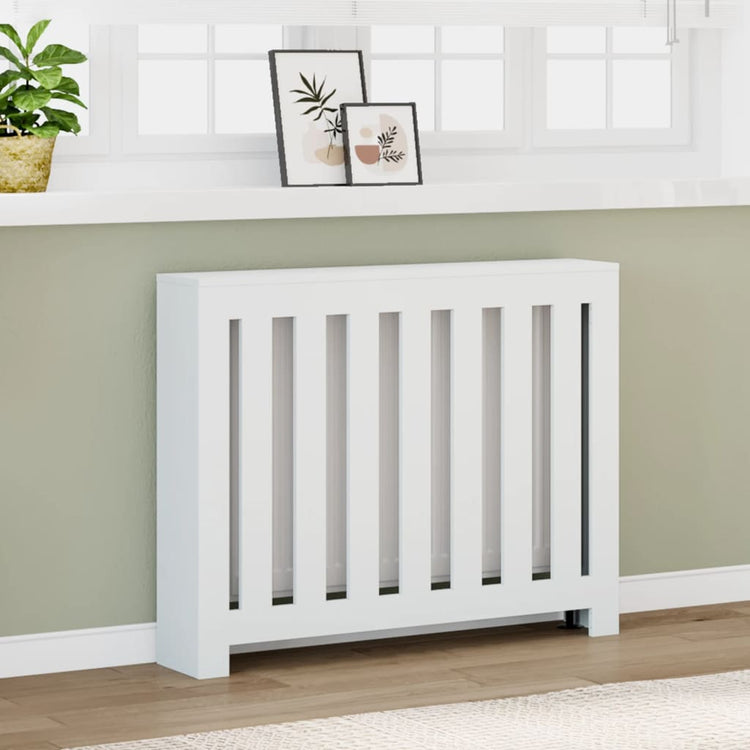Vidaxx contour de radiateur 104x20x82 cm bois d'ingénierie blanc