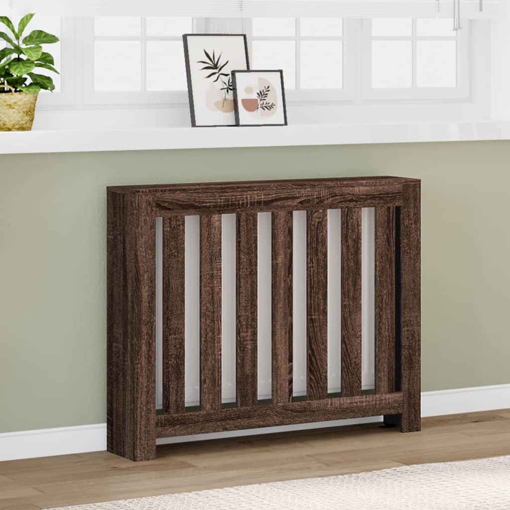 Vidaxx caisson de radiateur 104x20x82 cm bois d'ingénierie, chêne brun