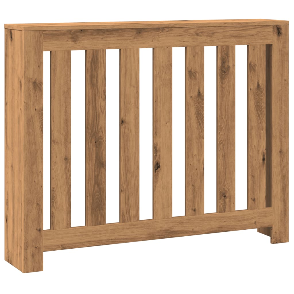Caisson de radiateur Vidaxx 104x20x82 cm en bois ouvragé, coloris chêne artisanal