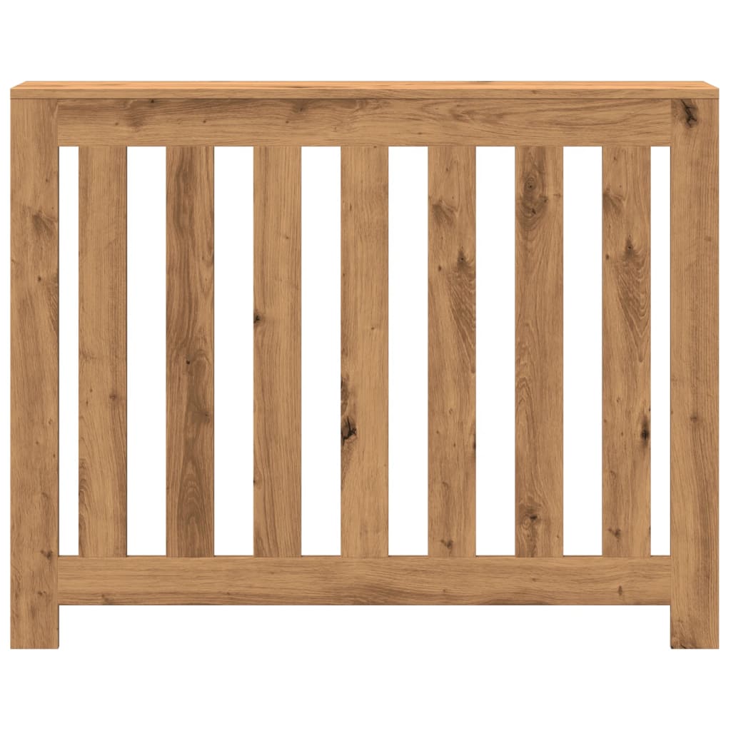 Caisson de radiateur Vidaxx 104x20x82 cm en bois ouvragé, coloris chêne artisanal