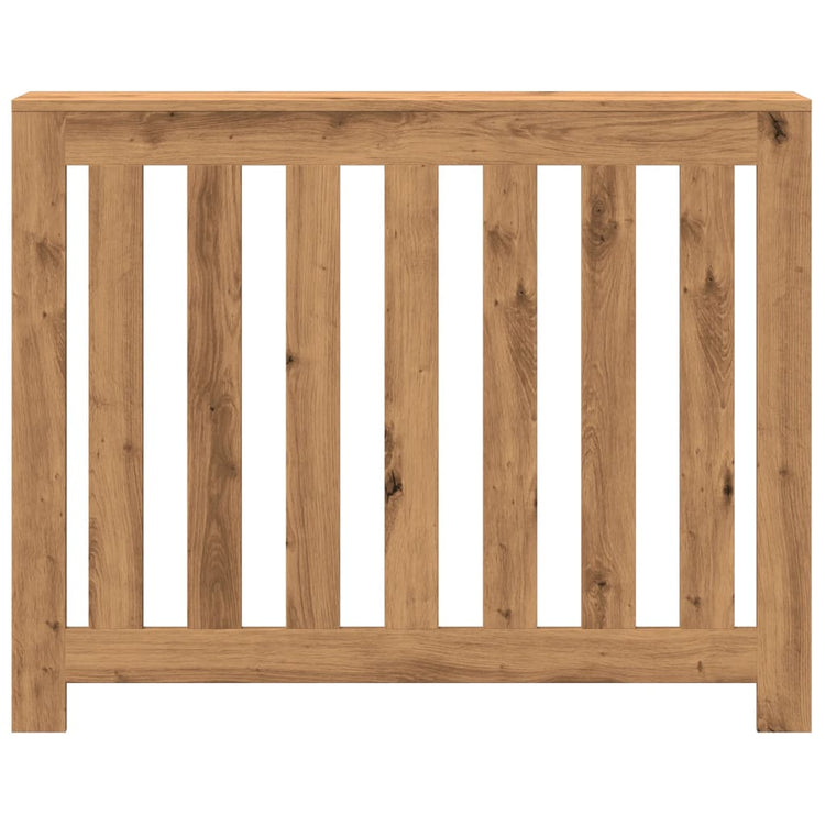 Caisson de radiateur Vidaxx 104x20x82 cm en bois ouvragé, coloris chêne artisanal