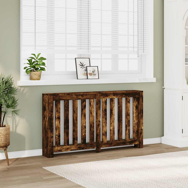 Vidaxx caisson de radiateur 149x20x82 cm bois d'ingénierie, chêne fumé