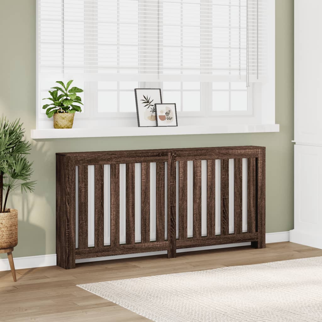 Vidaxx caisson de radiateur 175x20x82 cm bois fini, chêne brun