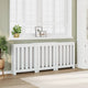 Construction de radiatorom vidaxl 205x21.5x83,5 cm Blanc de bois transformé