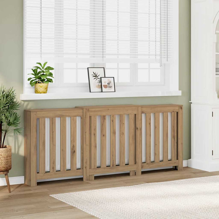 Caisson de radiateur Vidaxx 205x21,5x83,5 cm bois travaillé, chêne artisanal