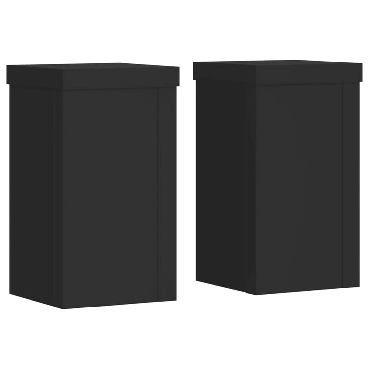 Normes de l'usine Vidaxl 2 PCS 10x10x18 cm Bois transformé noir