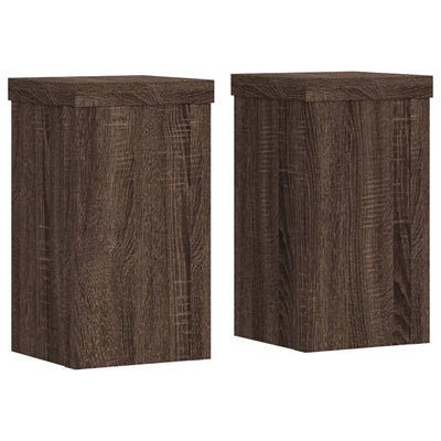 Normes de plante vidaxl 2 ST 10x10x18 cm chêne brun en bois transformé