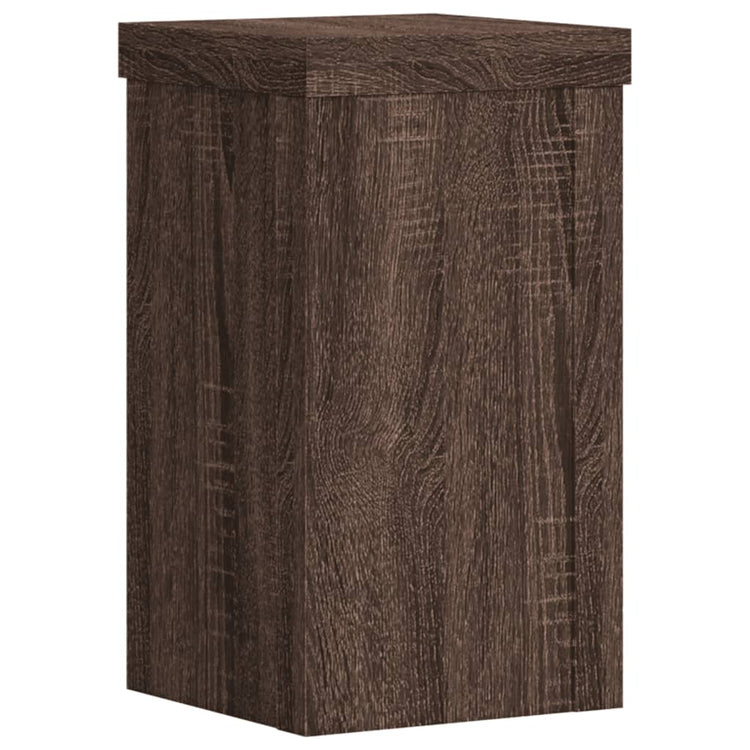 Normes de plante vidaxl 2 ST 10x10x18 cm chêne brun en bois transformé