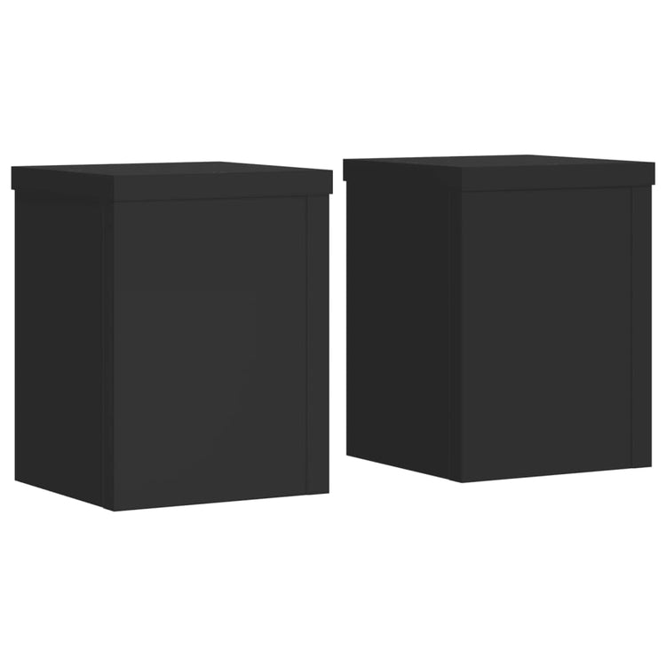 Normes de plante vidaxl 2 ST 15x15x20 cm Bois transformé en noir
