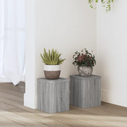 Normes de l'usine Vidaxl 2 PCS 15x15x20 cm Bois de bois de bois Grey Sonoma - afbeelding 1