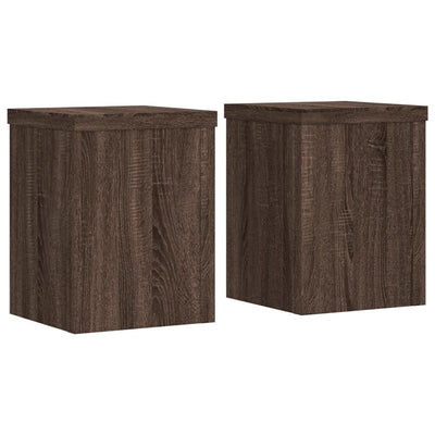 La plantation de Vidaxl supporte 2 ST 15x15x20 cm chêne brun en bois transformé