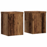 Normes de plante Vidaxl 2 ST 15x15x20 cm Bois transformé vieux bois coloré - afbeelding 2