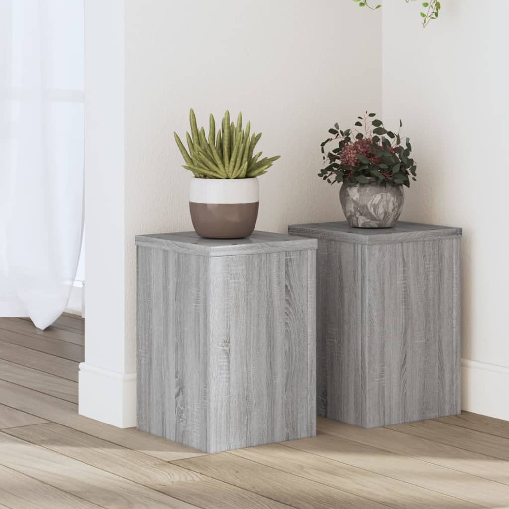Normes de plante vidaxl 2 ST 20x20x30 cm en bois de bois de bois sonoma