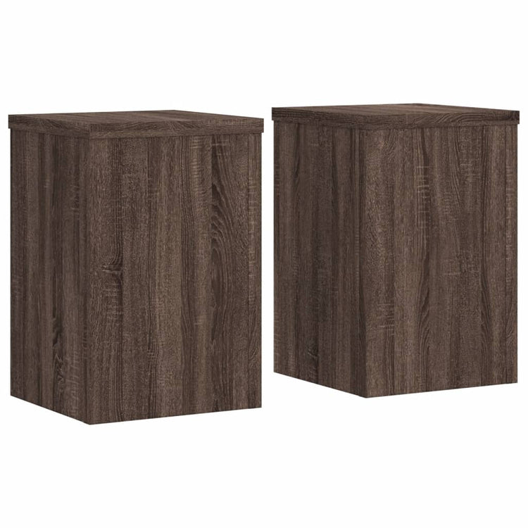 Normes de plante vidaxl 2 ST 20x20x30 cm chêne brun en bois transformé