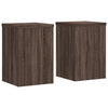 Normes de plante vidaxl 2 ST 25x25x35 cm chêne brun en bois transformé
