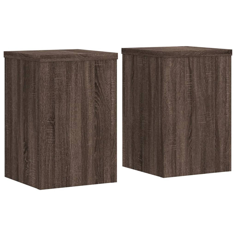 Normes de plante vidaxl 2 ST 25x25x35 cm chêne brun en bois transformé