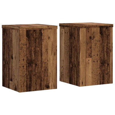 La plantation de Vidaxl supporte 2 ST 25x25x35 cm Bois transformé vieux bois coloré