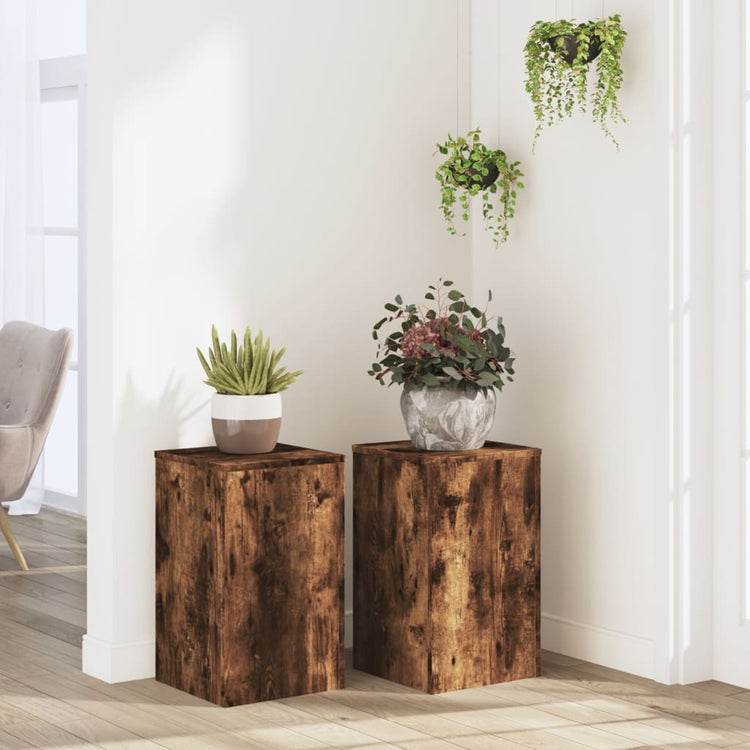 Normes de l'usine Vidaxl 2 ST 30x30x50 cm Chêne fumé en bois propriété