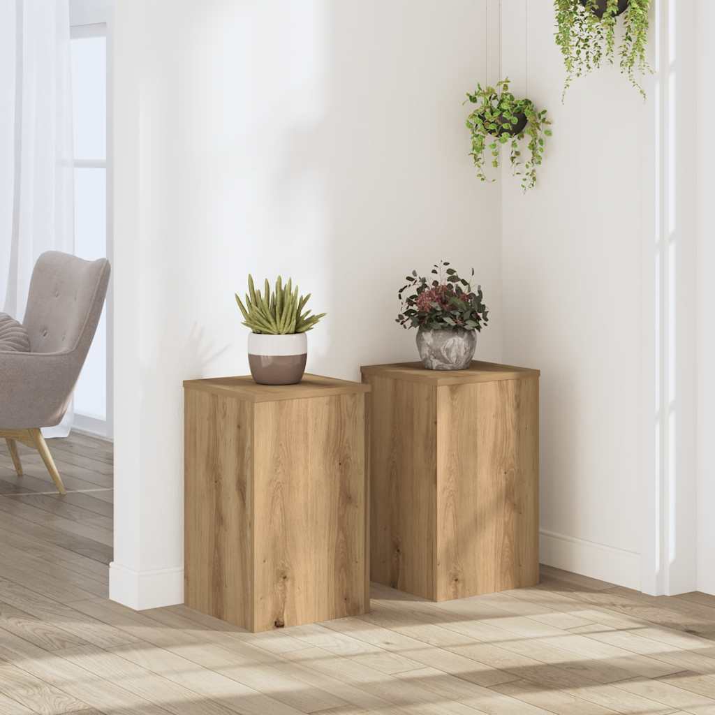 Vidaxx porte-plantes 2 pcs 30x30x50 cm bois chêne artisanal