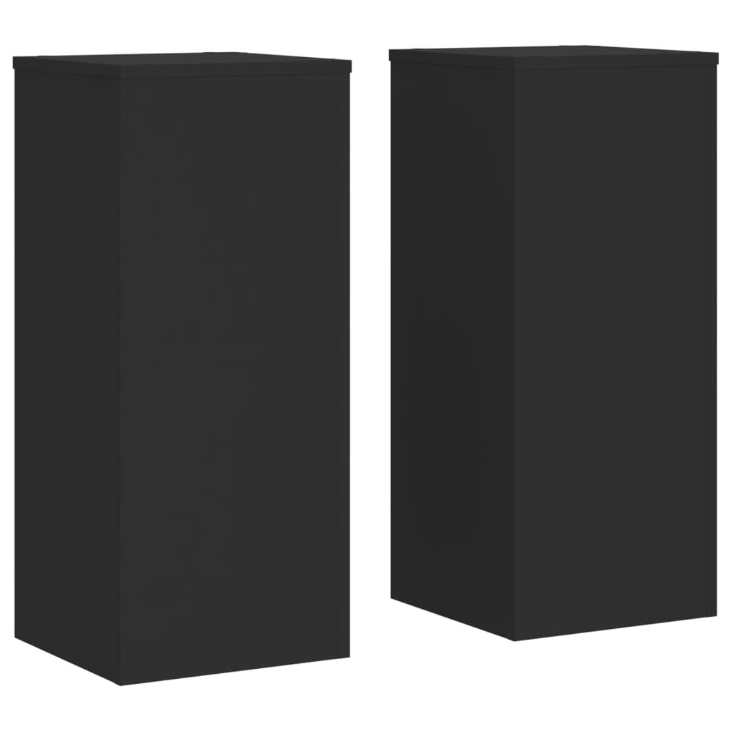 Normes de plante vidaxl 2 ST 30x30x70 cm Bois transformé en noir