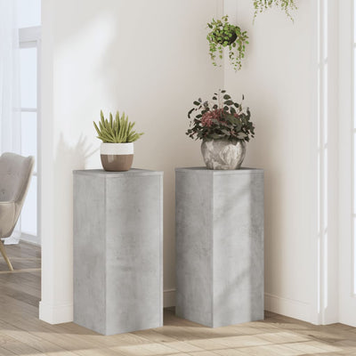 Normes de l'usine Vidaxl 2 PCS 30x30x70 cm Betongrij en bois transformé