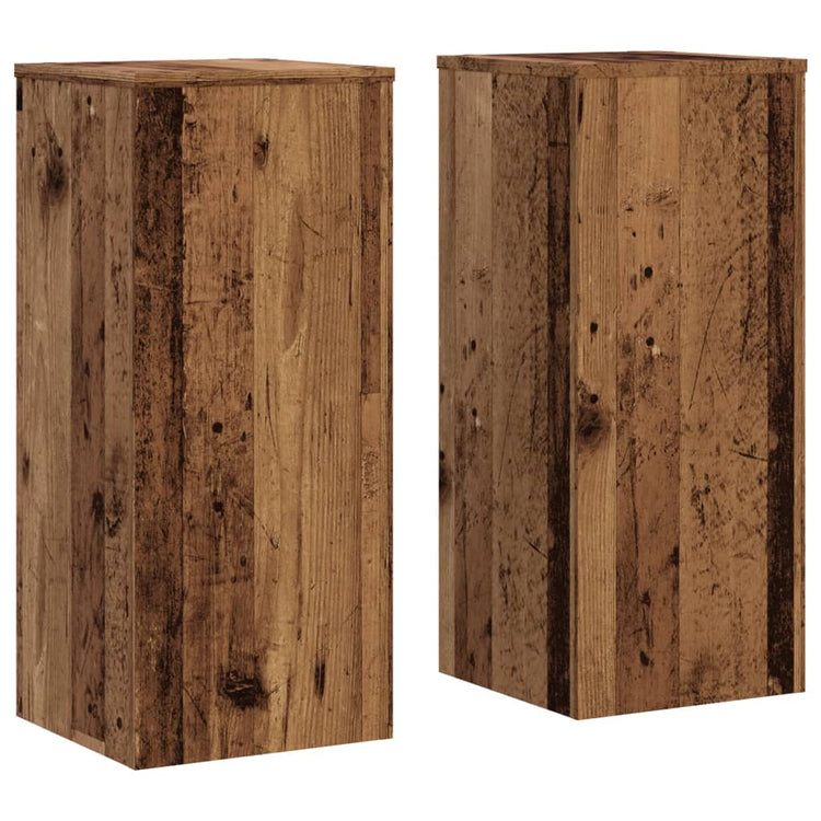 VidaXL support pour plantes 2 pcs 30x30x70 cm bois traité, couleur bois ancien