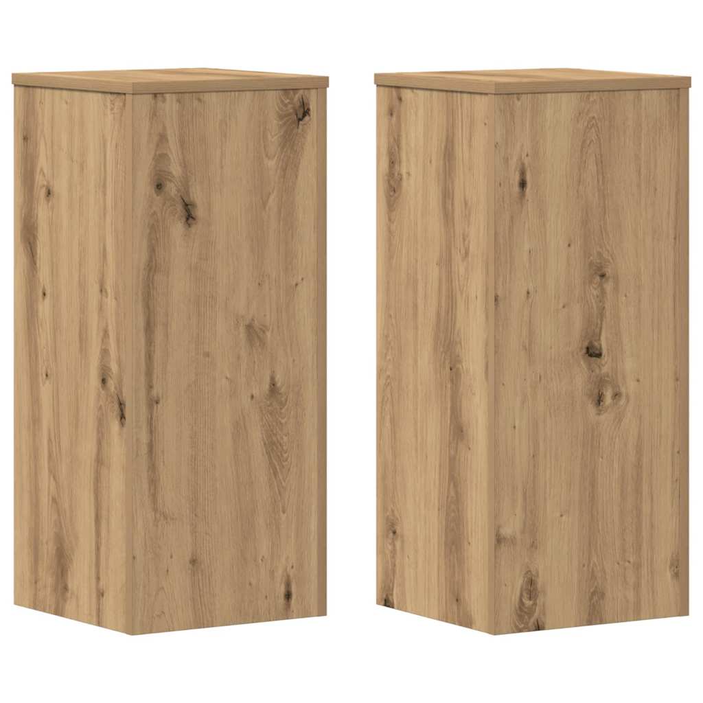 Vidaxx porte-plantes 2 pcs 30x30x70 cm bois chêne artisanal