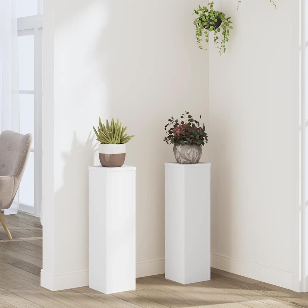 Vidaxx supports pour plantes 2 pcs 17x17x60 cm bois d'ingénierie blanc