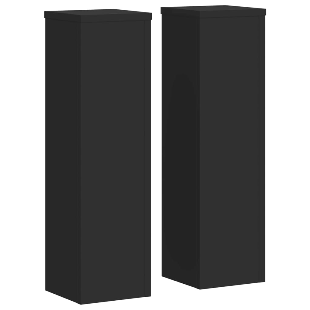 VidaXL supports pour plantes 2 pcs 17x17x60 cm bois traité noir