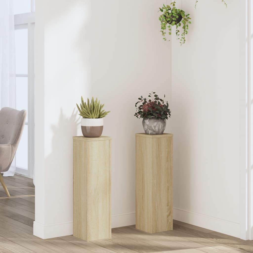 Normes de l'usine de Vidaxl 2 PCS 17x17x60 cm Processus de chêne sonoma en bois