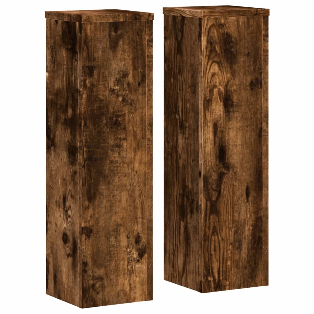 Vidaxx supports pour plantes 2 pcs 17x17x60 cm bois traité chêne fumé