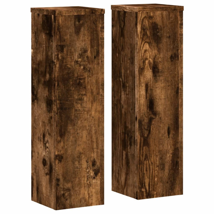 Vidaxx supports pour plantes 2 pcs 17x17x60 cm bois traité chêne fumé