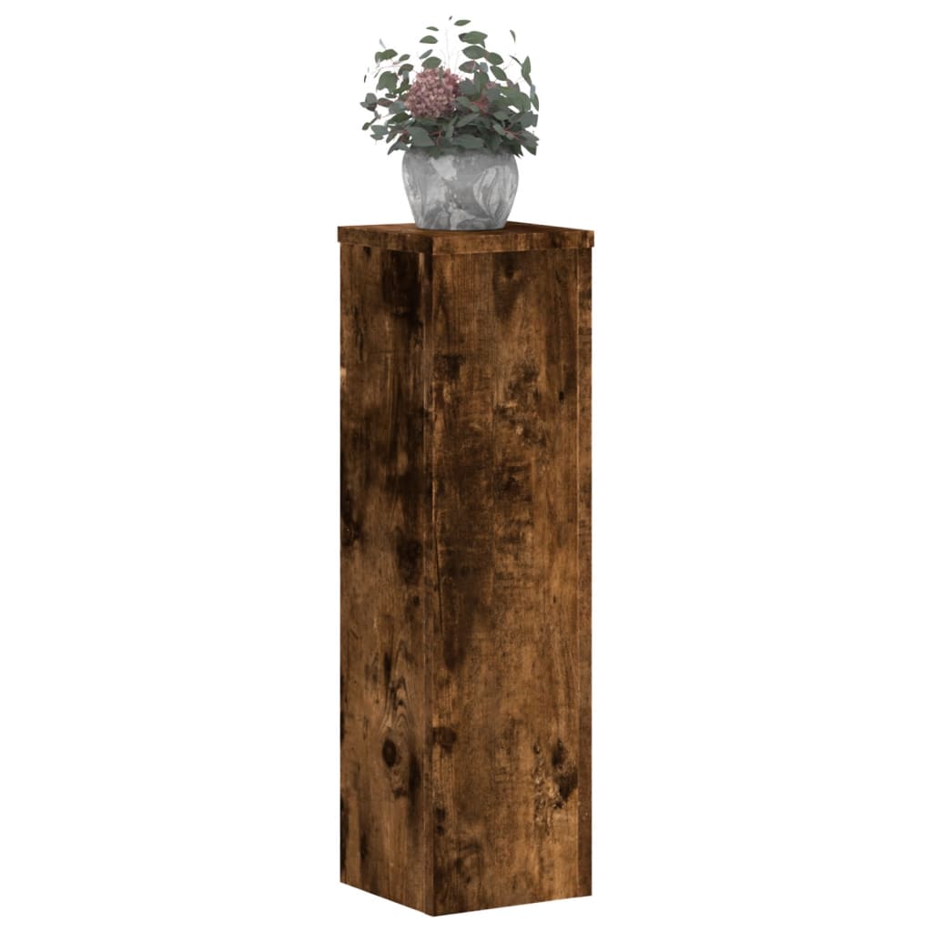 Vidaxx supports pour plantes 2 pcs 17x17x60 cm bois traité chêne fumé