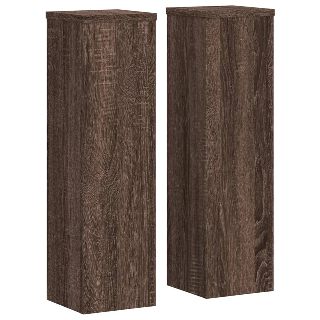 Normes de plante Vidaxl 2 ST 17x17x60 cm chêne brun en bois transformé