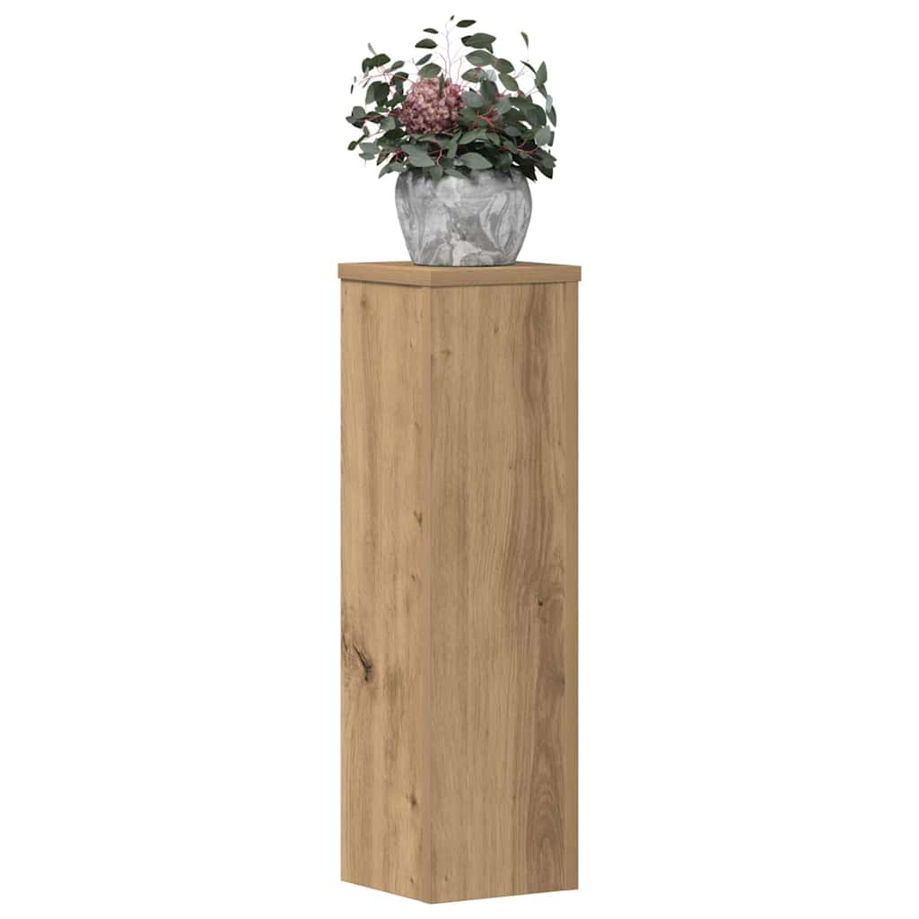 Vidaxxl porte-plantes 2 pcs 17x17x60 cm bois chêne artisanal coloré